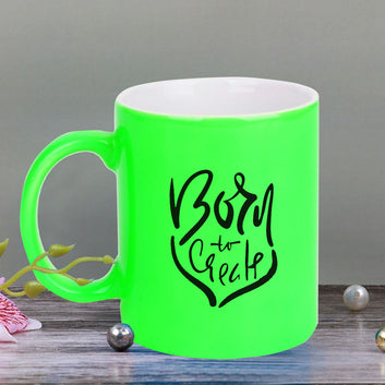 Chillaao Born to great neon Green  mug