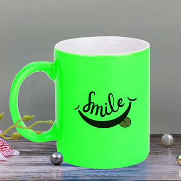 Chillaao Smile neon Green  mug