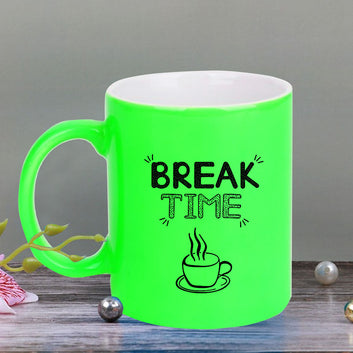 Chillaao Break time neon Green  mug