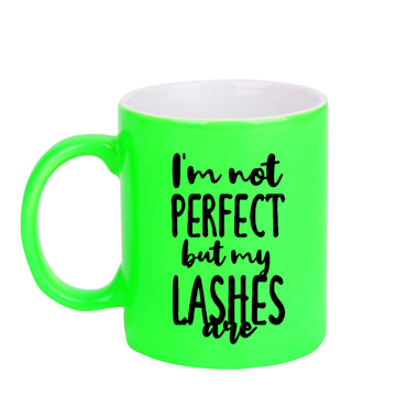 Chillaao I am not perfect neon Green  mug