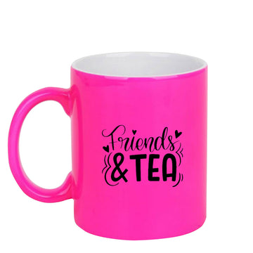 Chillaao Friends and Tea neon Pink  mug