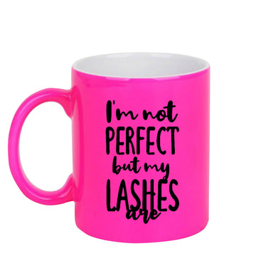 Chillaao I am not perfect neon Pink  mug