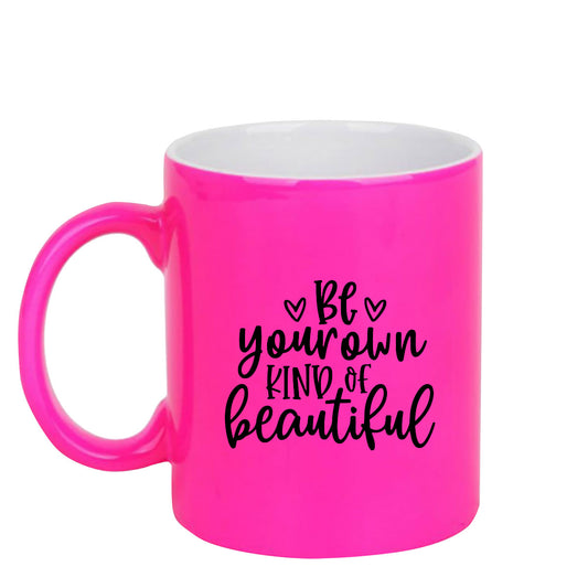 Chillaao Love is the beauty  neon Pink  mug