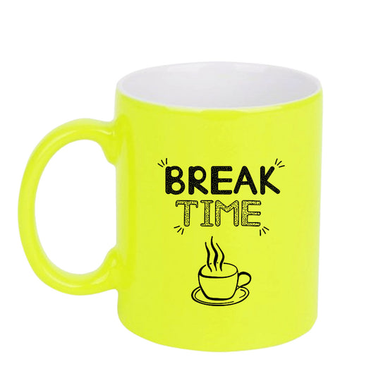 Chillaao Break time neon Yellow  mug