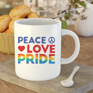Chillaao Peace Love Pride Coffee Mug