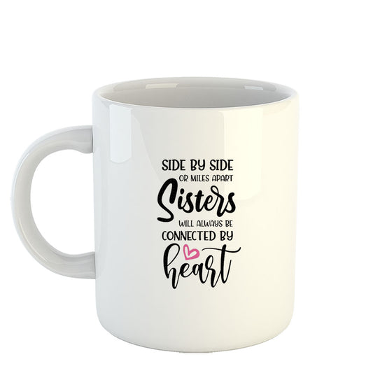 Chillaao Side by side or miles apart sister  White Mug