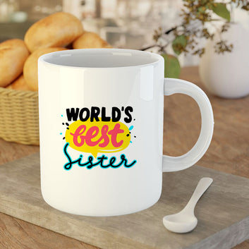 Chillaao World Best Sister  White Mug