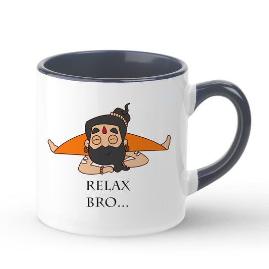 Relax Bro Inner Color Black Tea Mug 180ml