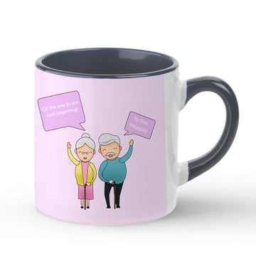 Happy  Retirement Inner Color Black Tea Mug 180ml