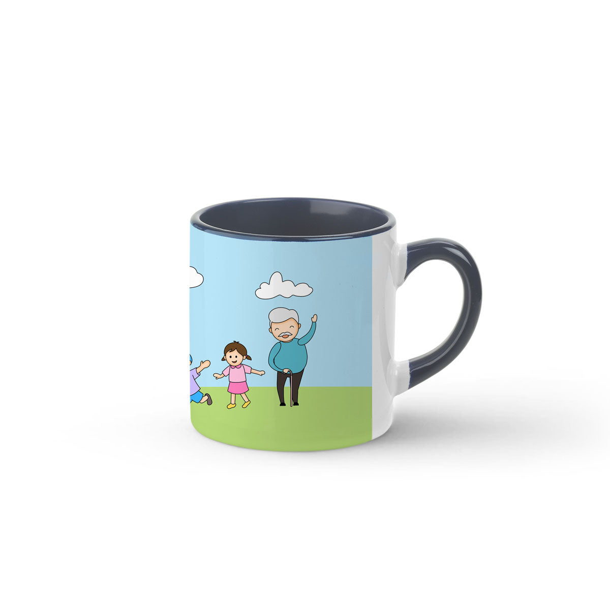 Happily Retired Inner Color Black Tea Mug 180ml