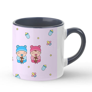 Congratulations For The Twins Inner Color Black Tea Mug 180ml