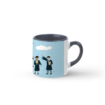 Graduation Celebration Inner Color Black Tea Mug 180ml