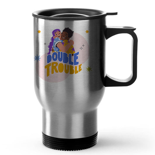 Double Trouble Silver Tavel Mug 470ml