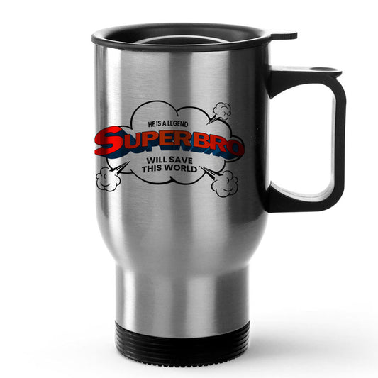 Super Bro Silver Tavel Mug 470ml